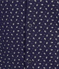 Cremieux Blue Label Diamond Geo Print Jersey Short Sleeve Coatfront Shirt