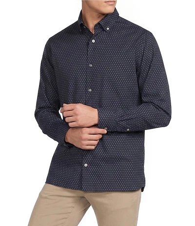 Cremieux Blue Label Diamond Geo Print Long Sleeve Woven Shirt
