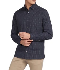 Cremieux Blue Label Diamond Geo Print Long Sleeve Woven Shirt