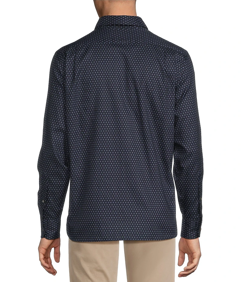 Cremieux Blue Label Diamond Geo Print Long Sleeve Woven Shirt