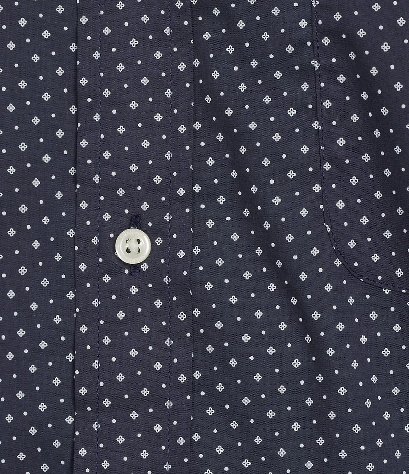 Cremieux Blue Label Diamond Geometric Comfort Stretch Long Sleeve Woven Shirt