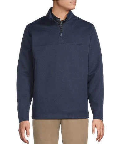 Cremieux Blue Label Diamond Textured Quarter-Zip Pullover