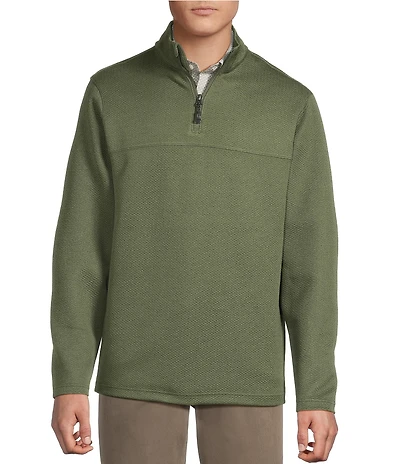 Cremieux Blue Label Diamond Textured Quarter-Zip Pullover