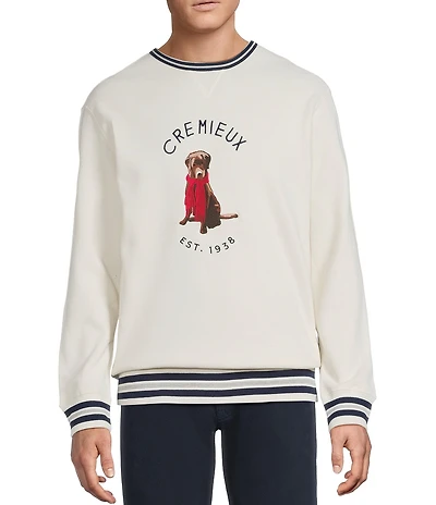 Cremieux Blue Label Embroidered Chuck Crewneck Sweatshirt