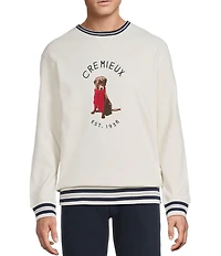 Cremieux Blue Label Embroidered Chuck Crewneck Sweatshirt