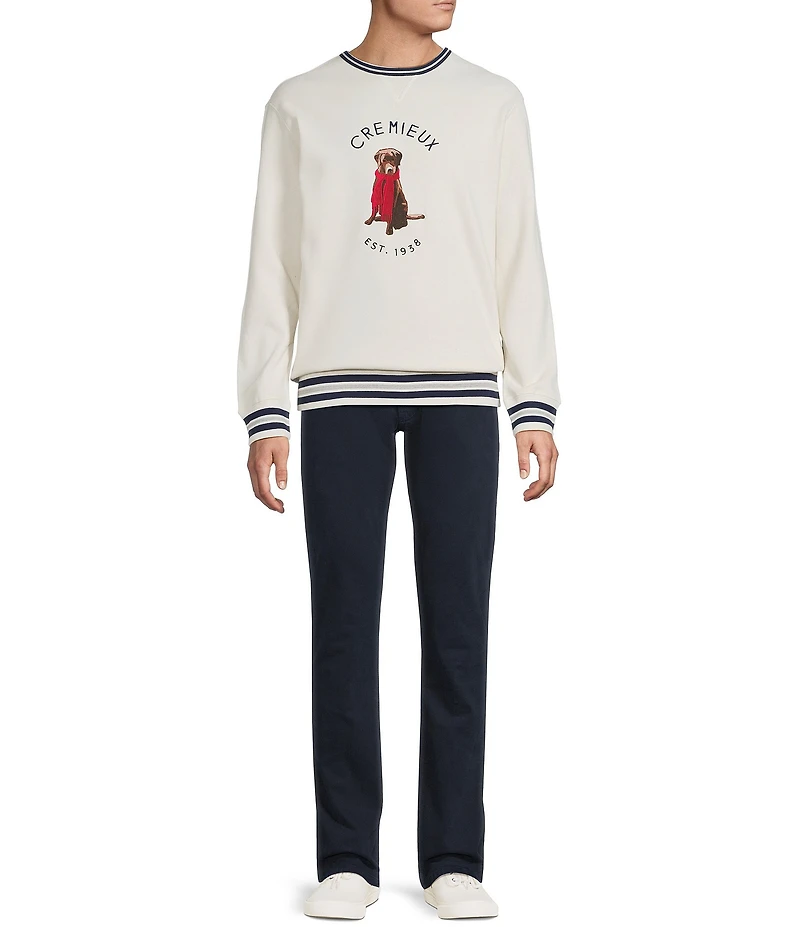 Cremieux Blue Label Embroidered Chuck Crewneck Sweatshirt