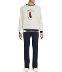 Cremieux Blue Label Embroidered Chuck Crewneck Sweatshirt