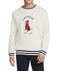 Cremieux Blue Label Embroidered Chuck Crewneck Sweatshirt