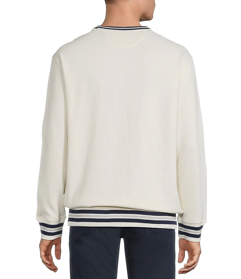 Cremieux Blue Label Embroidered Chuck Crewneck Sweatshirt