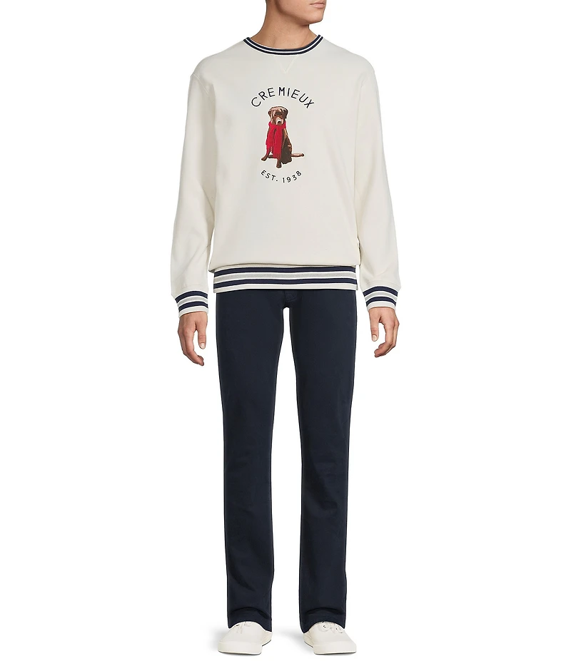 Cremieux Blue Label Embroidered Chuck Crewneck Sweatshirt