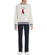 Cremieux Blue Label Embroidered Chuck Crewneck Sweatshirt