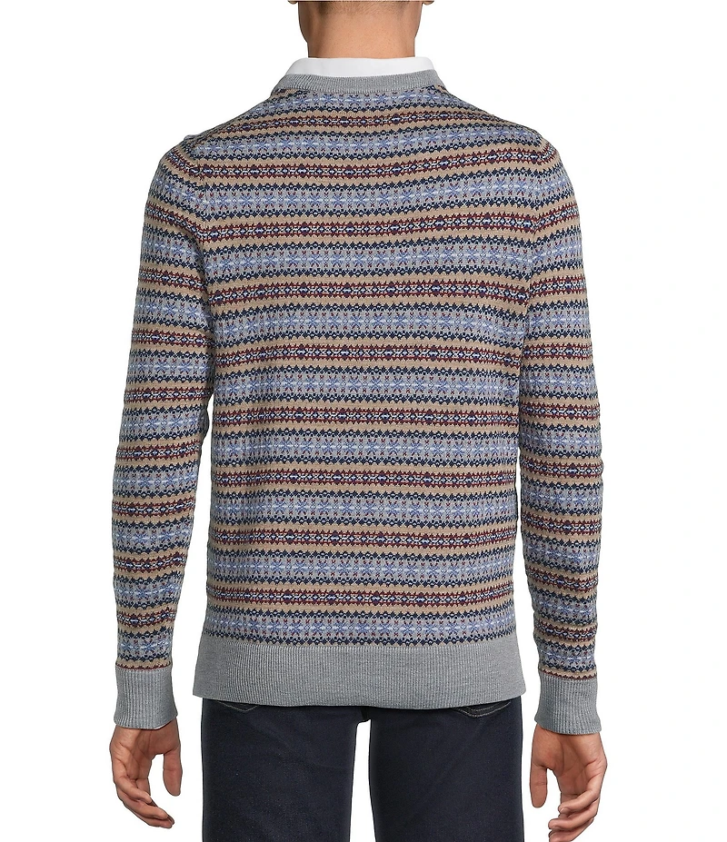 Cremieux Blue Label Fair Isle Merino Wool Sweater
