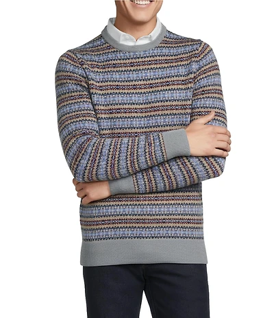 Cremieux Blue Label Fair Isle Merino Wool Sweater