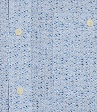 Cremieux Blue Label Fish Print Seersucker Performance Short Sleeve Button Front Woven Shirt