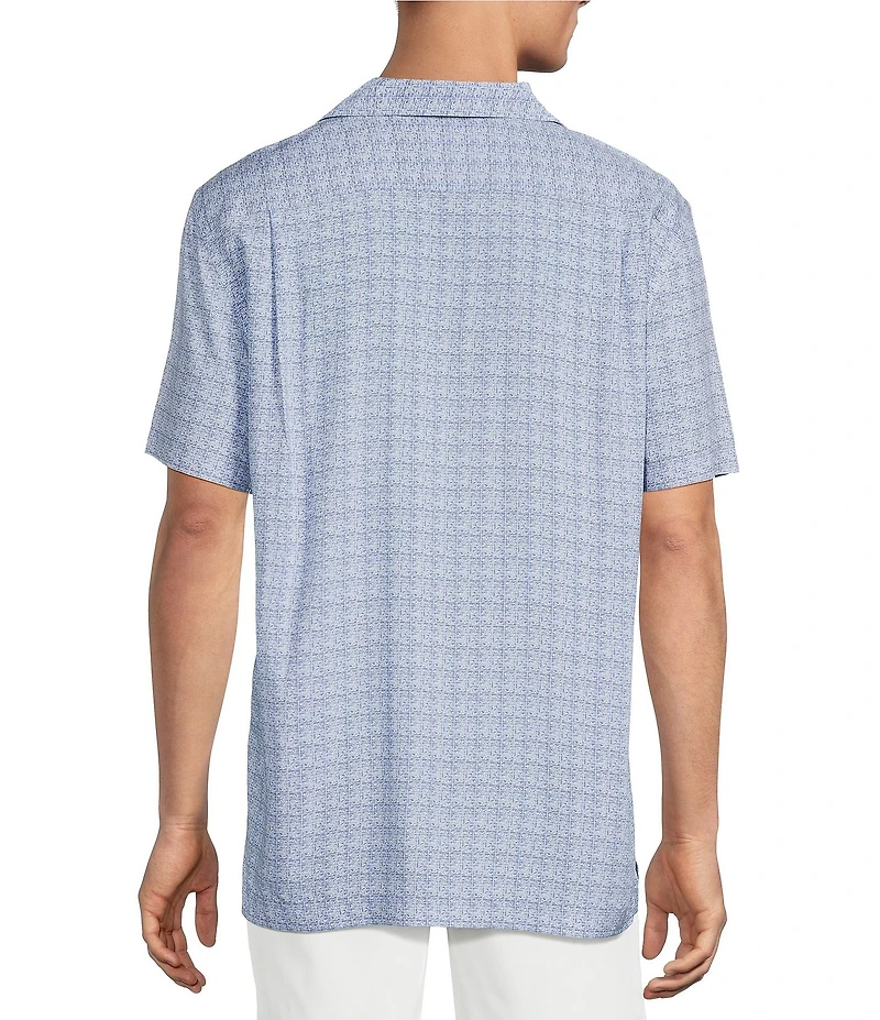 Cremieux Blue Label Fish Print Short Sleeve Woven Camp Shirt