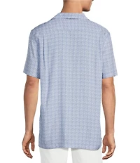 Cremieux Blue Label Fish Print Short Sleeve Woven Camp Shirt