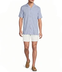 Cremieux Blue Label Fish Print Short Sleeve Woven Camp Shirt