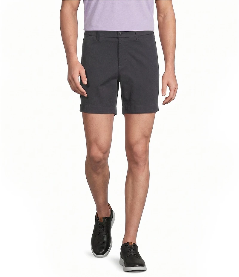Cremieux Blue Label Flat Front Garment Dyed CMX 6#double; Inseam Shorts