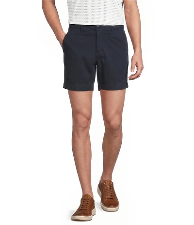 Cremieux Blue Label Flat Front Garment Dyed CMX 6#double; Inseam Shorts