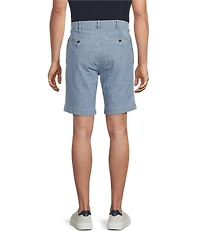 Cremieux Blue Label Flat Front Madison 9#double; Inseam Chambray Shorts