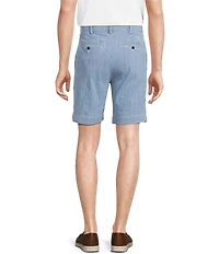 Cremieux Blue Label Flat Front Madison Chambray Denim 9#double; Inseam Shorts