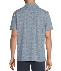 Cremieux Blue Label Floral Knit Oxford Short Sleeve Woven Shirt
