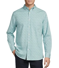 Cremieux Blue Label Floral Poplin Long Sleeve Woven Shirt