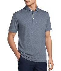 Cremieux Blue Label Floral Print Performance Stretch Short Sleeve Golf Polo Shirt