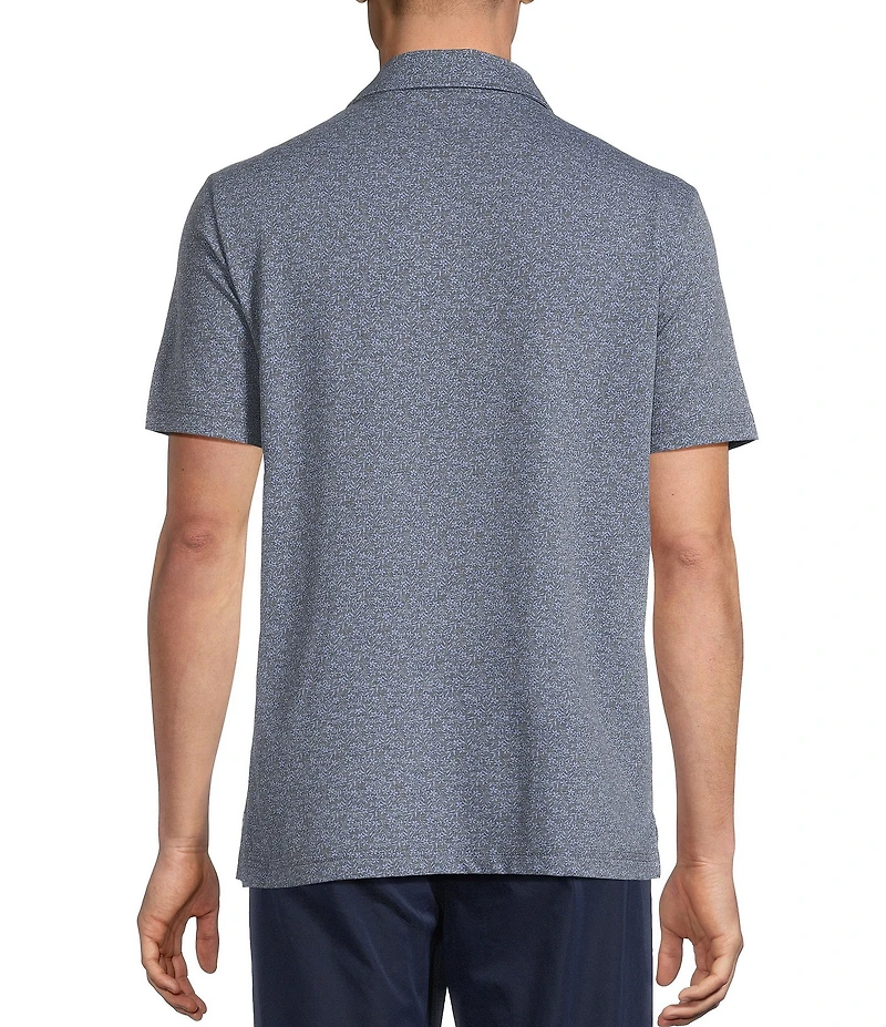 Cremieux Blue Label Floral Print Performance Stretch Short Sleeve Golf Polo Shirt