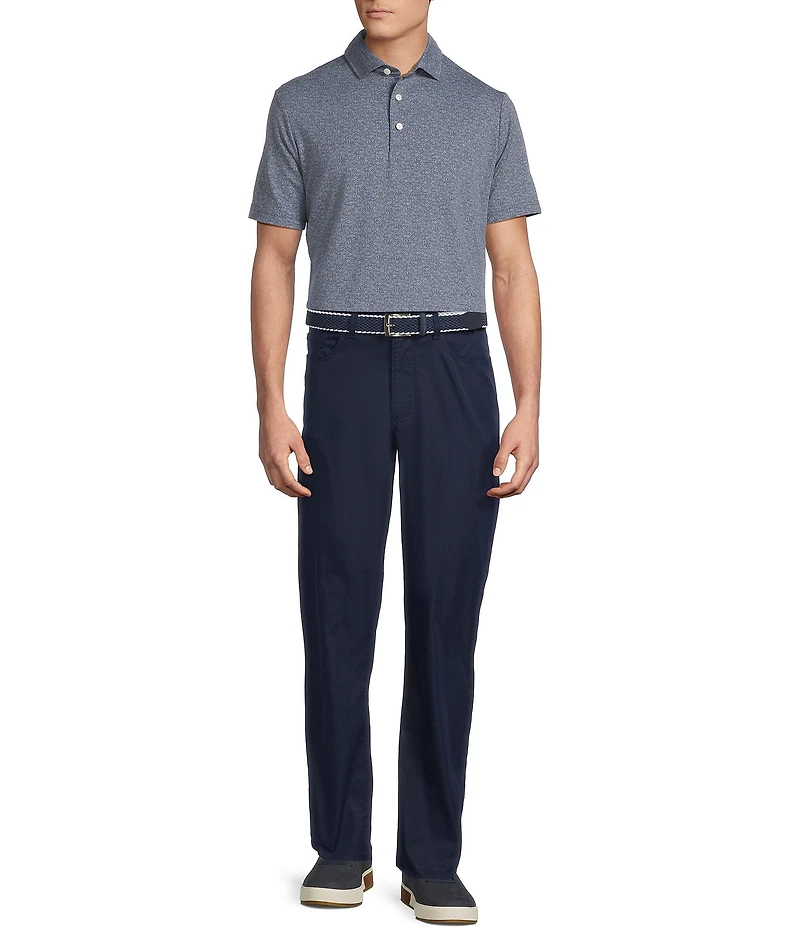 Cremieux Blue Label Floral Print Performance Stretch Short Sleeve Golf Polo Shirt