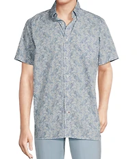 Cremieux Blue Label Floral Print Poplin Short Sleeve Woven Shirt