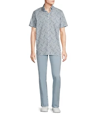Cremieux Blue Label Floral Print Poplin Short Sleeve Woven Shirt