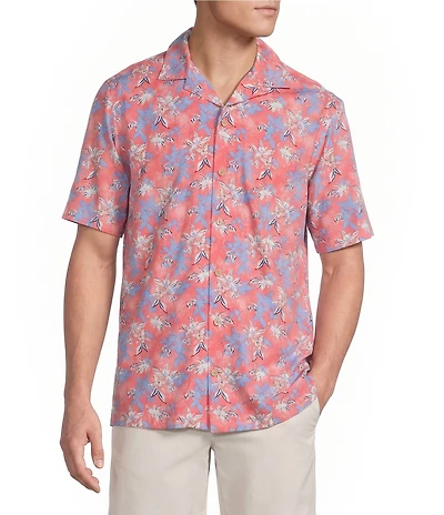 Cremieux Blue Label Floral Print Short Sleeve Woven Camp Shirt