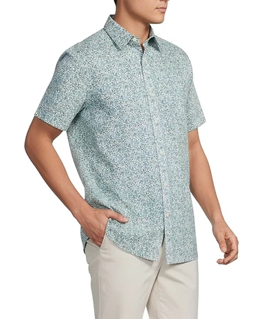 Cremieux Blue Label Floral Print Short Sleeve Woven Shirt