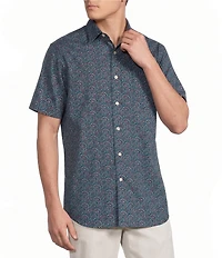 Cremieux Blue Label Delightful Floral Print Short Sleeve Woven Shirt