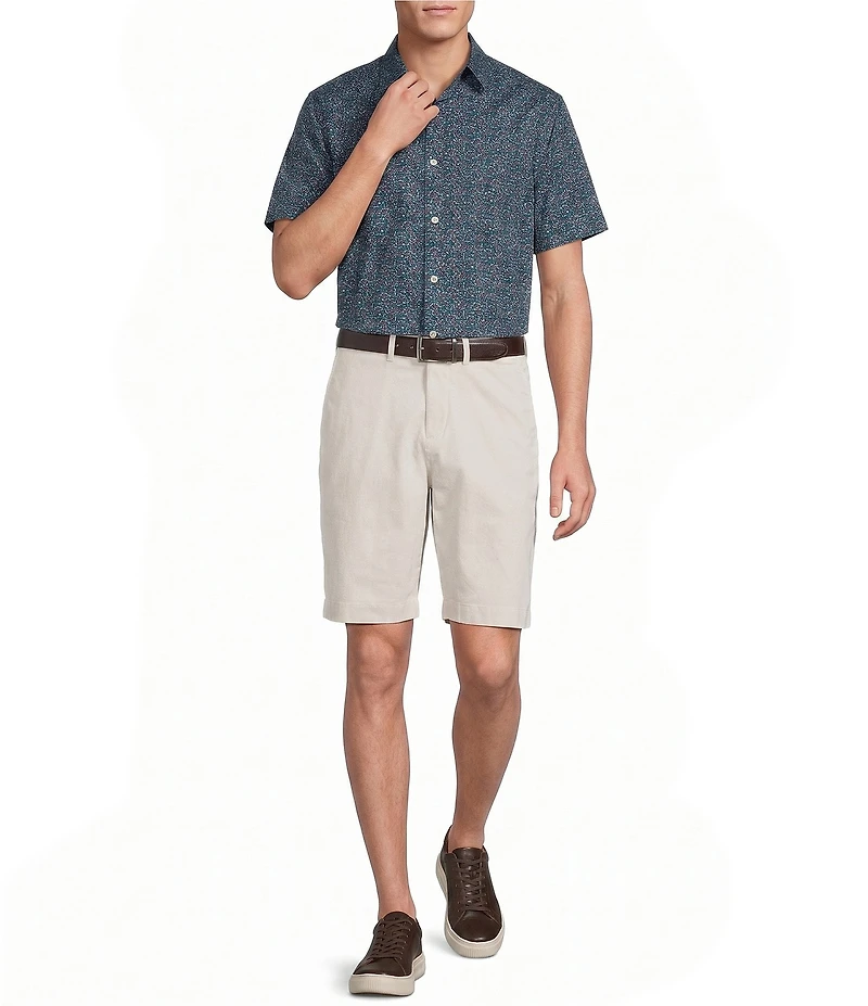 Cremieux Blue Label Delightful Floral Print Short Sleeve Woven Shirt
