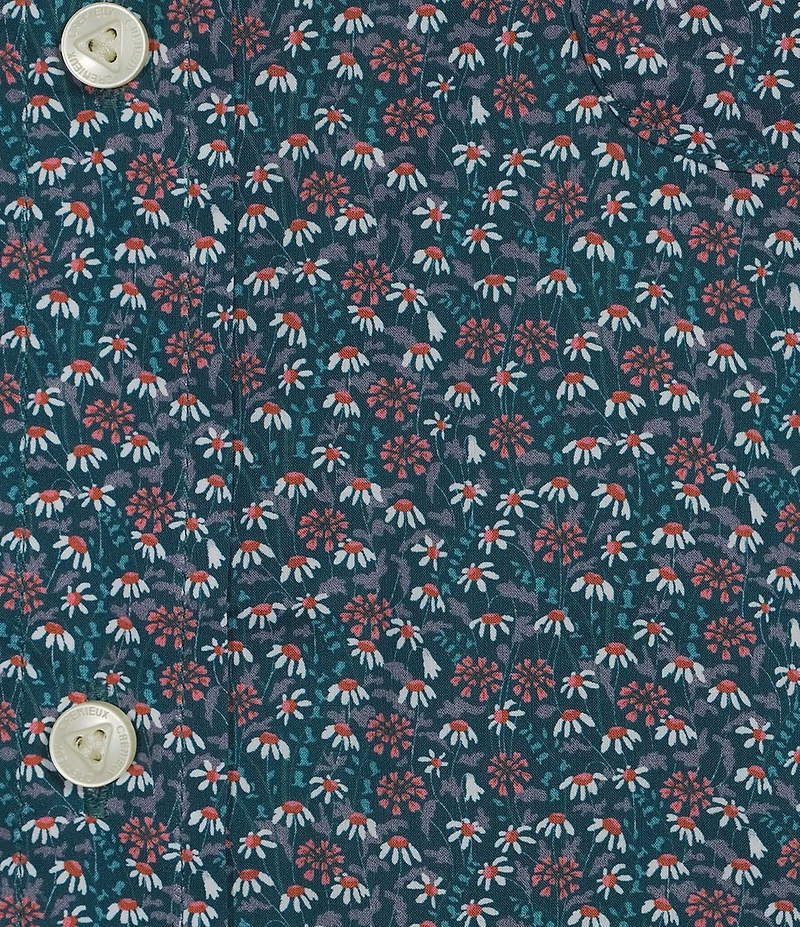 Cremieux Blue Label Delightful Floral Print Short Sleeve Woven Shirt