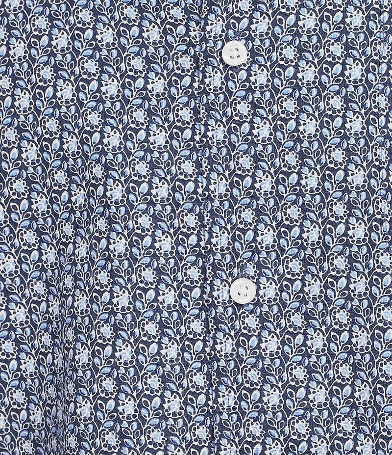 Cremieux Blue Label Floral Vine Print Short Sleeve Woven Shirt