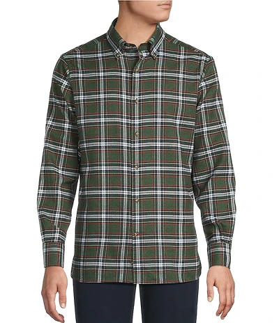 Cremieux Blue Label Forest Plaid Flannel Long Sleeve Woven Shirt