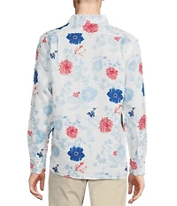 Cremieux Blue Label French Linen Floral Print Long Sleeve Woven Shirt