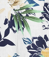 Cremieux Blue Label French Linen Floral Print Long Sleeve Woven Shirt