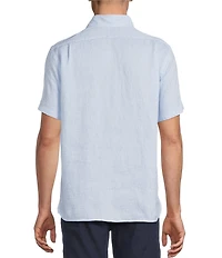 Cremieux Blue Label French Linen Pineapple Print Short Sleeve Woven Shirt