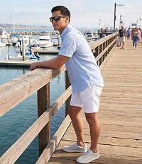 Cremieux Blue Label French Linen Pineapple Print Short Sleeve Woven Shirt