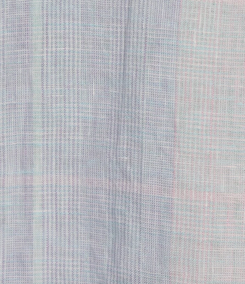 Cremieux Blue Label French Linen Plaid Long Sleeve Woven Shirt