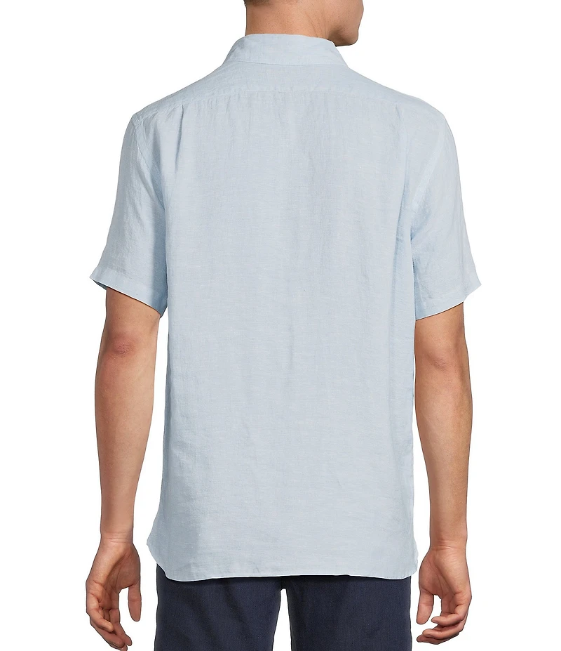 Cremieux Blue Label French Linen Solid Short Sleeve Woven Shirt