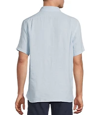 Cremieux Blue Label French Linen Solid Short Sleeve Woven Shirt