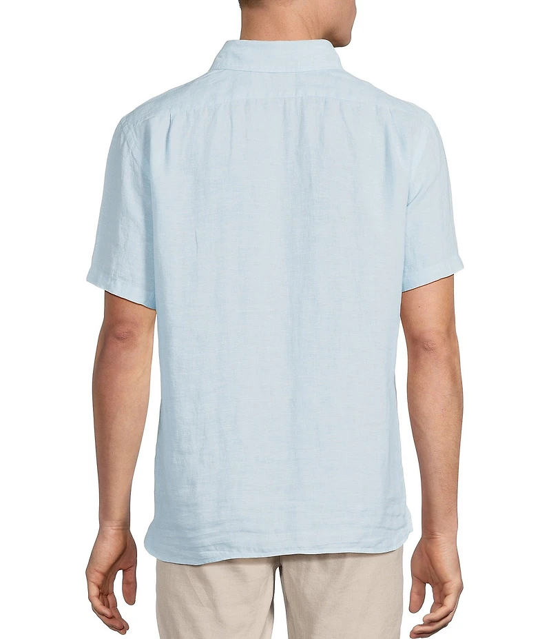 Cremieux Blue Label French Linen Solid Short Sleeve Woven Shirt