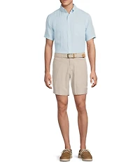 Cremieux Blue Label French Linen Solid Short Sleeve Woven Shirt