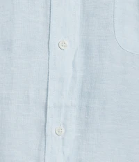 Cremieux Blue Label French Linen Solid Short Sleeve Woven Shirt