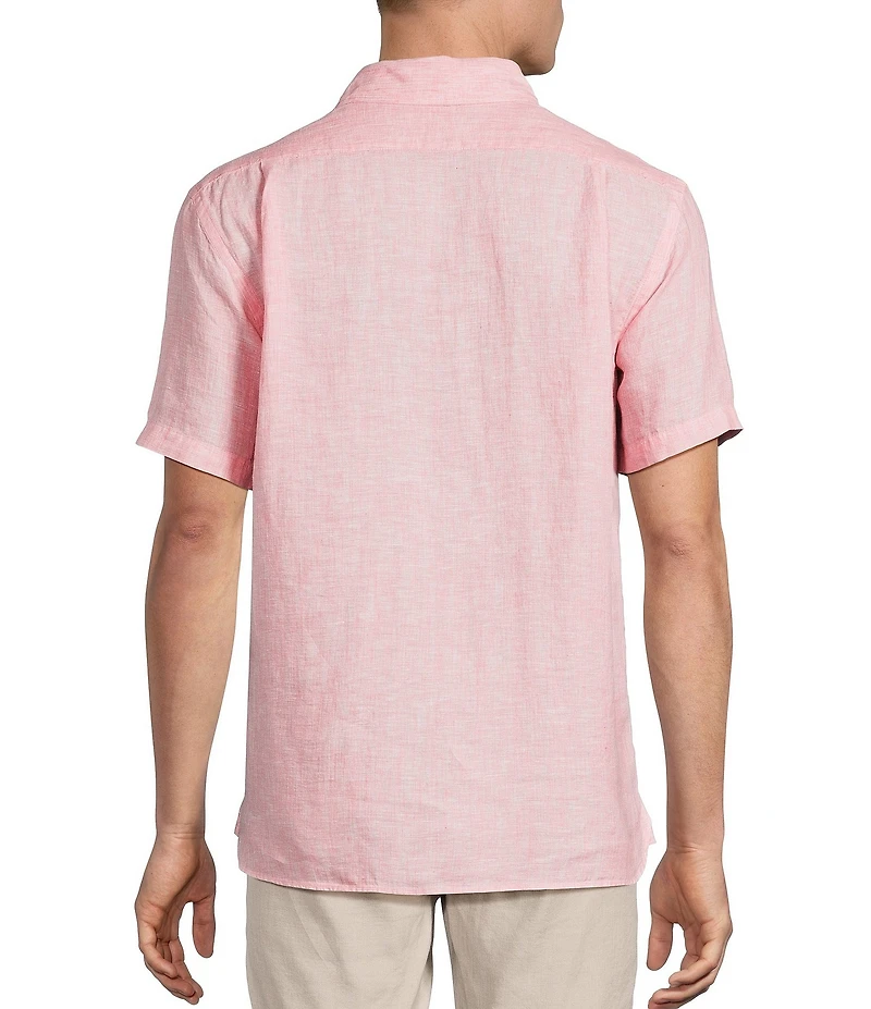 Cremieux Blue Label French Linen Solid Short Sleeve Woven Shirt